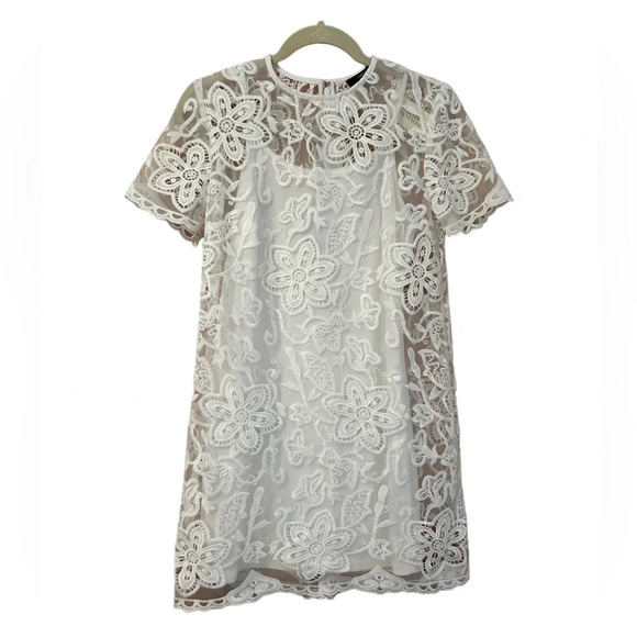 NWT FOREVER 21 FLORAL LACE OVERLAY DRESS - Picture 1 of 3